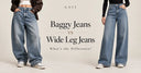 baggy jeans vs wide leg jeans