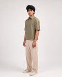 HALF SLEEVE SHIRT - OLIVE GREEN 202