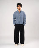 BUTTON DOWN SHIRT - BLUE/LIGHT BLUE STRIPES 207