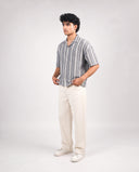 HALF SLEEVE SHIRT - GREY/BEIGE 203