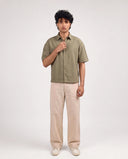 HALF SLEEVE SHIRT - OLIVE GREEN 202