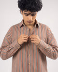 Button Down Shirt - Blue/Red Stripes