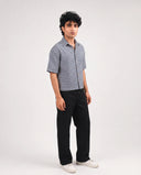 HALF SLEEVE SHIRT - NAVY/WHITE 210