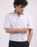 HALF SLEEVE SHIRT - BLUE/RED 206