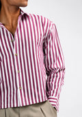 Button Down Shirt - Red/White Stripes