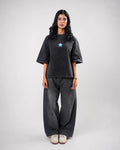 Baggy T Shirt (Acid Wash Star) - Dark Grey