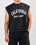 Boxy Tank Top (Acid Wash California) - Dark Grey