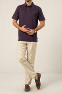 INTERLOCK BLACK BERRY POLO SHIRT (ONLINE EXCLUSIVE)