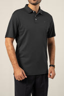 INTERLOCK BLACK POLO SHIRT - (ONLINE EXCLUSIVE)