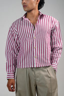 Button Down Shirt - Red/White Stripes