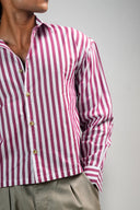 Button Down Shirt - Red/White Stripes