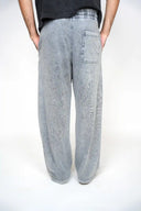 Baggy Trouser (Acid Wash Cut-Sew) - Light Grey
