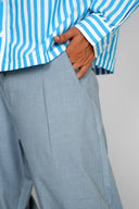 Pleated Wide Leg Pants - Grey