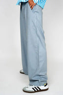 Pleated Wide Leg Pants - Grey