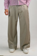 Pleated Wide Leg Pants - Beige