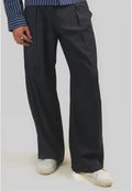 Pleated Wide Leg Pants - Black