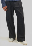 Pleated Wide Leg Pants - Black