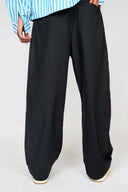 Pleated Wide Leg Pants - Black