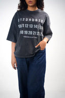 Oversized T Shirt (Acid Wash 1234) - Dark Grey