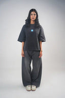 Baggy T Shirt (Acid Wash Star) - Dark Grey
