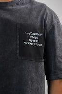 Oversized T Shirt (Acid Wash - Untitled) - Dark Grey