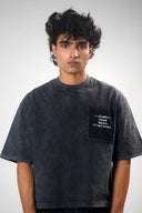 Oversized T Shirt (Acid Wash - Untitled) - Dark Grey
