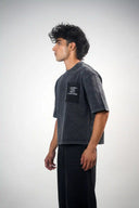 Oversized T Shirt (Acid Wash - Untitled) - Dark Grey