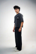 Oversized T Shirt (Acid Wash - Untitled) - Dark Grey