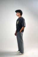 Oversized Tee Shirt (Acid Wash - Pause) - Dark Grey