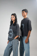 Baggy T Shirt (Acid Wash 3) - Dark Grey