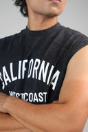 Boxy Tank Top (Acid Wash California) - Dark Grey