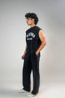 Boxy Tank Top (Acid Wash California) - Dark Grey