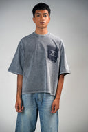Oversized T Shirt (Acid Wash - Untitled) - Light Grey