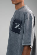 Oversized T Shirt (Acid Wash - Untitled) - Light Grey