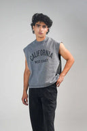Boxy Tank Top (Acid Wash California) - Light Grey