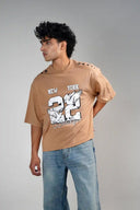 Oversized Tee Shirt (Dove 22) - Brown
