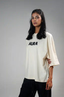 Oversized Tee Shirt (Aura Graphic) - White