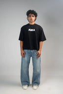 Oversized Tee Shirt (Aura Graphic) - Black