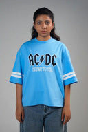 Oversized Tee Shirt (AC/DC) - Blue