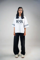 Oversized Tee Shirt (AC/DC) - White