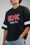 Oversized Tee Shirt (AC/DC) - Black