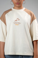 Oversized T Shirt (Celestial Stars) - Brown/Beige