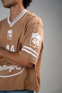 Oversized Varsity T Shirt (Challengers 44) - Brown