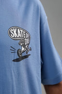 Boxy Polo Shirt (Skate or Die) - Blue