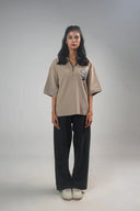 Boxy Polo Shirt (Skate or Die) - Brown