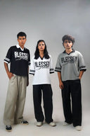 Boxy Polo Shirt (Blessed) - Black