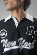 Boxy Polo Shirt (New York) - Black