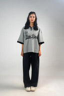 Boxy Polo Shirt (New York) - Grey