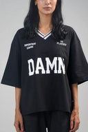 Oversized Jersey Tee Shirt (Superstars League) - Black