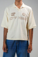 Oversized Polo Shirt (City Vibes) - Beige